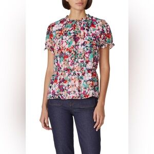 J.Crew Crinkle‎ Cyrano Floral Top